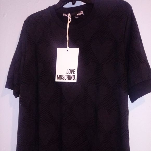 Moschino Mesh Heart Tee Shirt - Picture 8 of 11